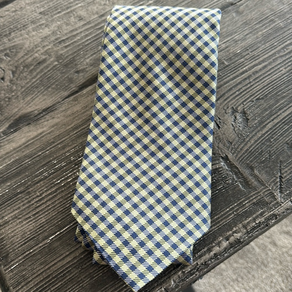 Men’s Nautica tie, blue, and olive gingham